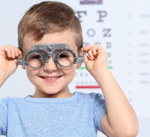 Child with Trial Frame